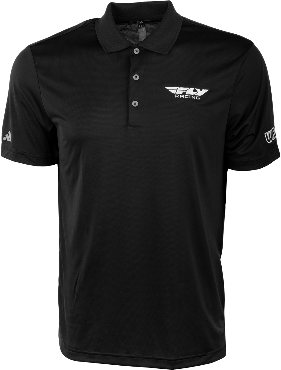 FLY RACING POLO BLACK/WHITE 2X