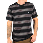 RUFUS STRIPE TEE BLK/GRY