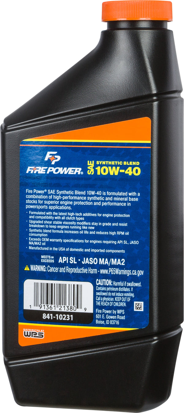 SYNTHETIC BLEND OIL 10W40 4T 1 QT (12/CASE  SOLD EA) | 196982