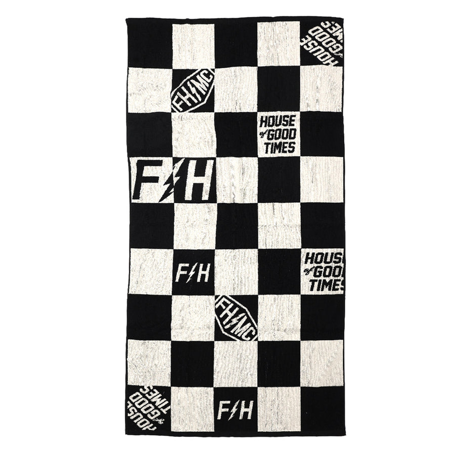 POOLSIDE TOWEL BLACK/WIHT