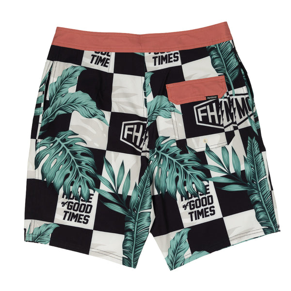 POOLSIDE19 BOARDSHORT B/W