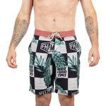 POOLSIDE19 BOARDSHORT B/W