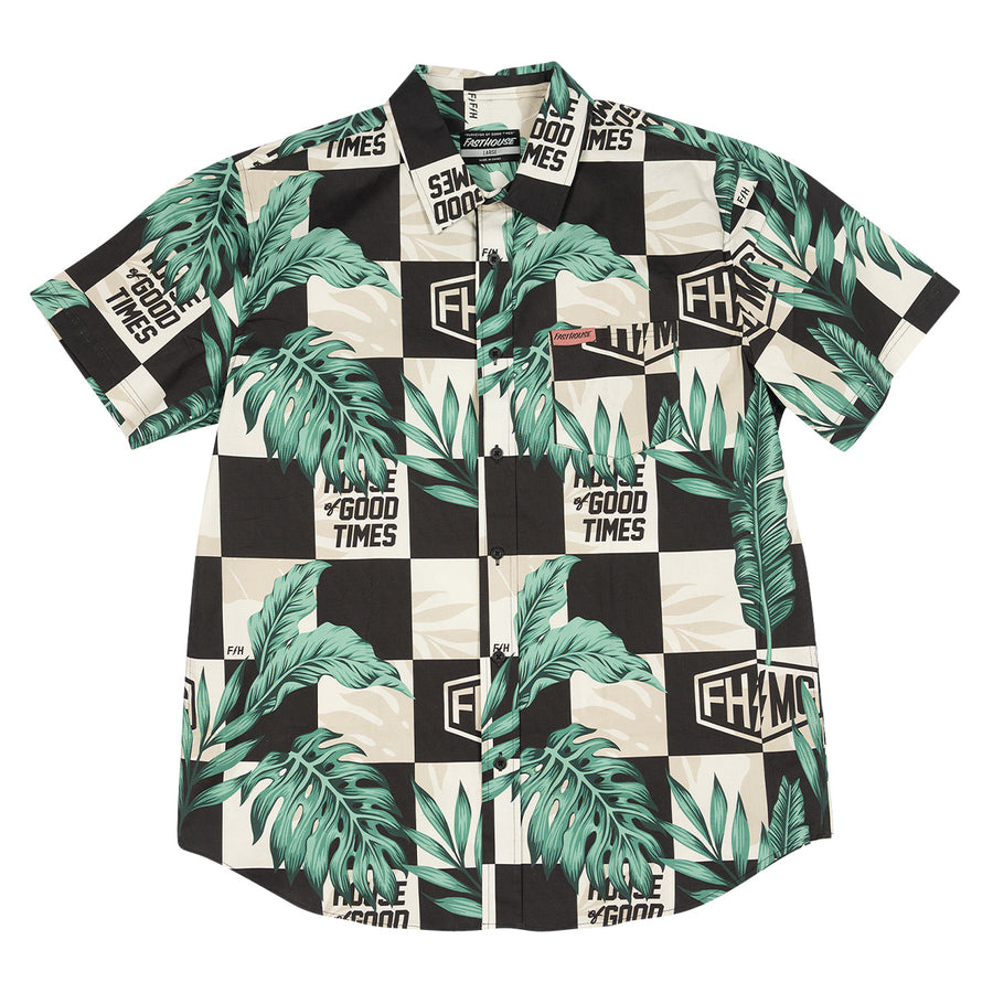 POOLSIDE SS BUTTON UP WHT