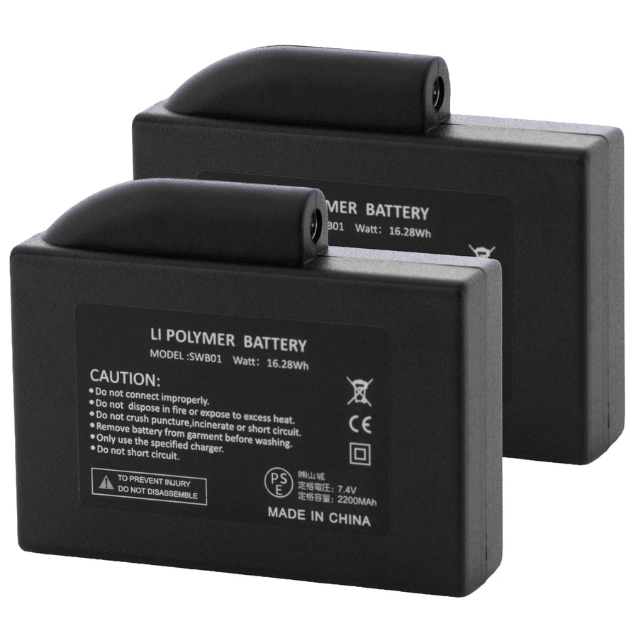 REPLC BATTERIES BLACK 2 PACK