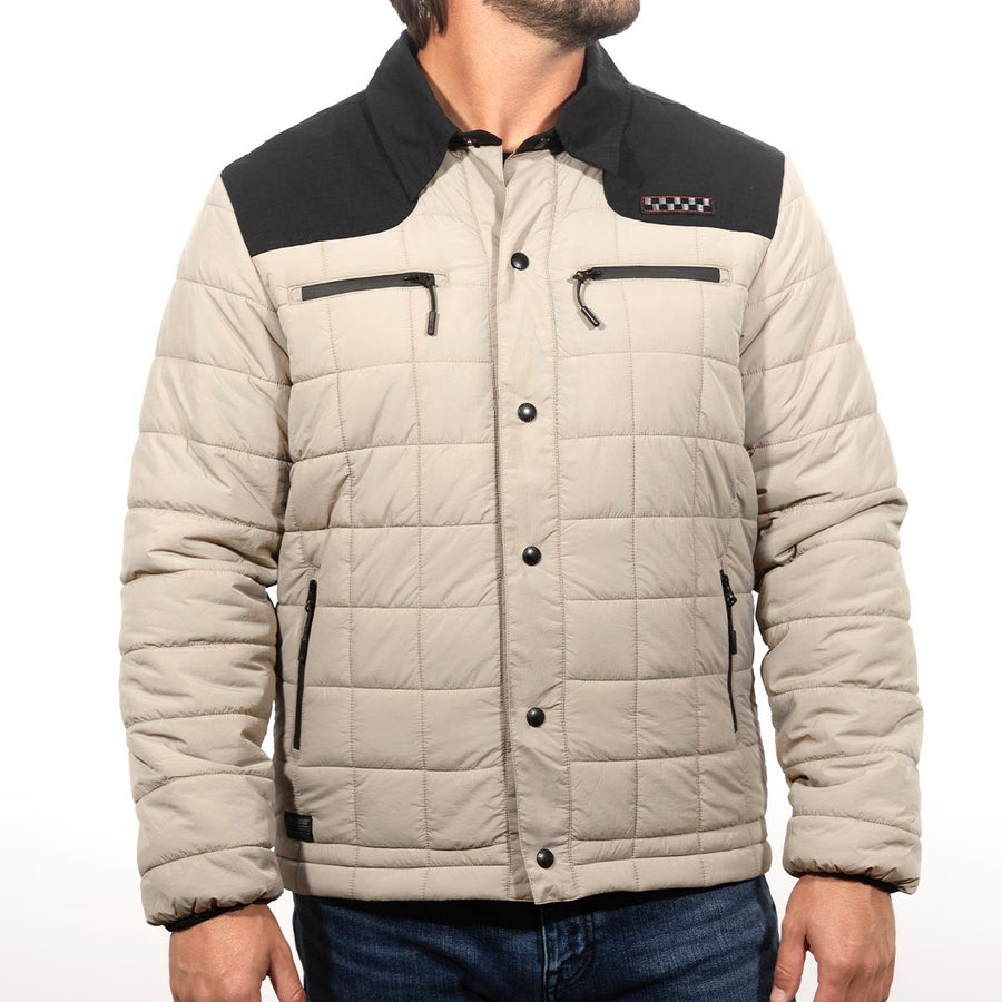 LOGAN PUFFJACKET GREIGBLK