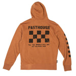 TORN HOODED PULLOVER RUST
