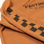 TORN HOODED PULLOVER RUST 3X
