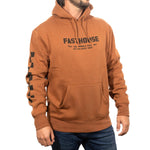 TORN HOODED PULLOVER RUST