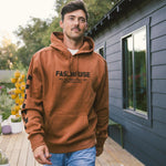 TORN HOODED PULLOVER RUST