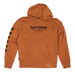 TORN HOODED PULLOVER RUST
