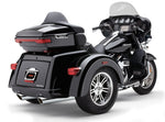 909-TWINS 4" SLIP-ONS CHROME TRI-GLIDE 09-25