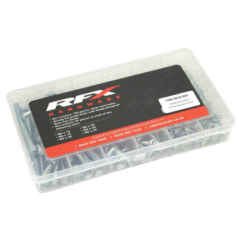 M6 FLANGE HEAD BOLT BOX 12/16/20/25/30/35MM | FXBK M6-00 55SV