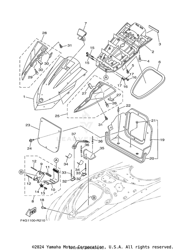 INNER, ENGINE HATC | F2X-U519G-10-00