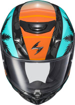 EXO-R330 FULL-FACE HELMET TUBBS LIGHT BLUE/ORANGE LG