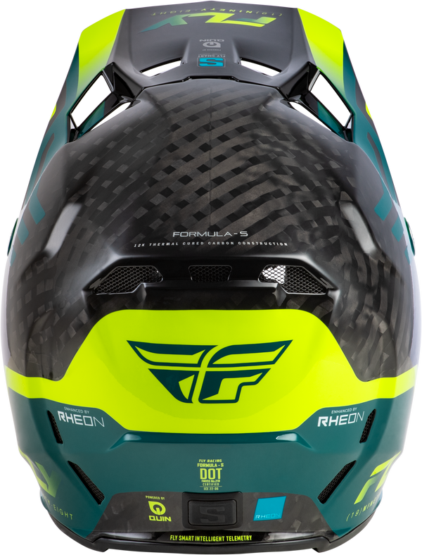 FORMULA S CARBON BYTE HELMET BLACK CARBON/TEAL/LIME