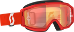 PRIMAL GOGGLE RED/WHITE ORANGE CHROME WORKS