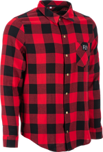 FLY TEK FLANNEL RED/BLACK SM | 354-6392S