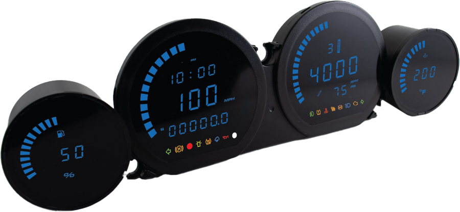 4 PIECE LED GAUGES `14-22 FLHT FLHX FLTR