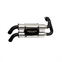 DUAL STACKED SLIP-ON SYSTEM W/ PERFORMANCE MUFFLER BLK TIP | AT-9519PT