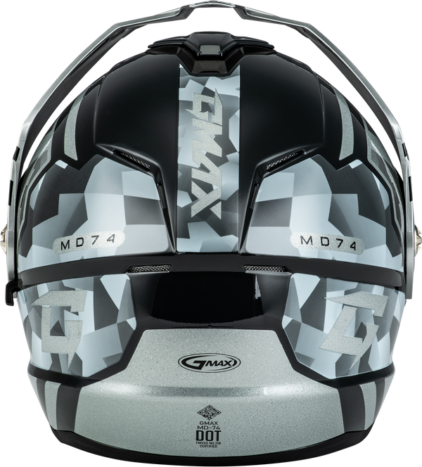MD-74 STRIKER MODULAR HELMET W SLVR SHIELD SLVR/BLU MTLC MD