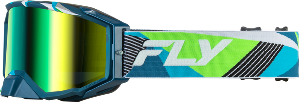 ZONE ELITE RETRO GOGGLE GREEN W/ IRIDESCENT GRN MIRROR LENS
