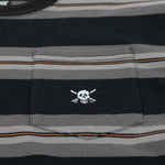 RUFUS STRIPE TEE BLK/GRY