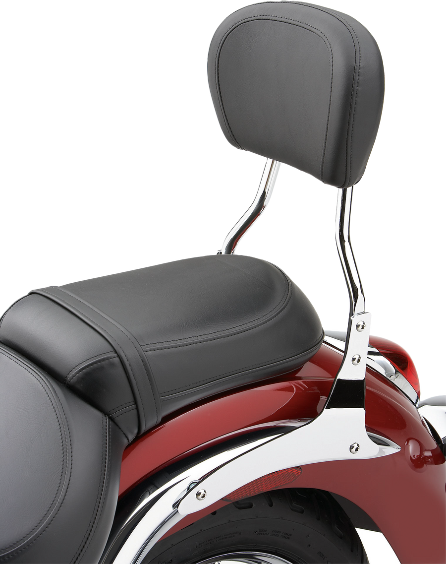SHORT ROUND SISSY BAR W/PAD CHROME YAM V STAR 1300 07-15 | 02-8745