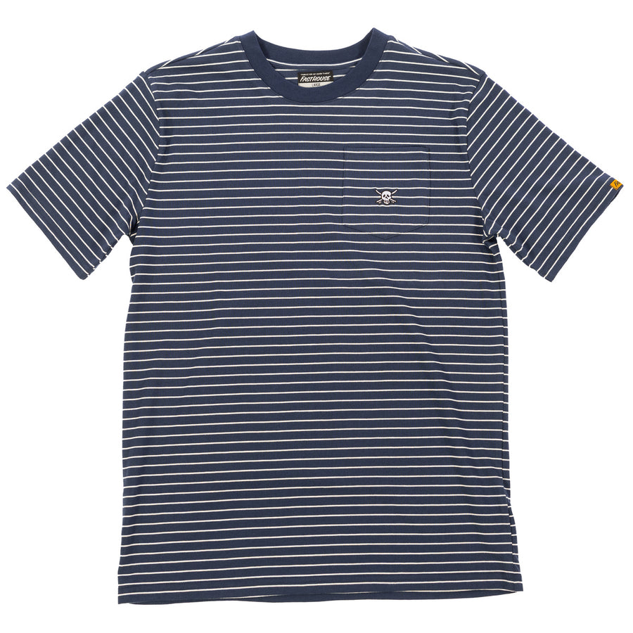 RUFUS STRIPE TEE NVY/WHT