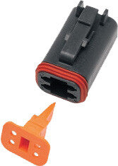 4-WIRE BLACK DEUTSCH PLUG & WDGLCK HD# 72114-94BK | DP-4B