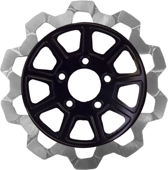 9 SPOKE ROTOR  REAR BLK/SIL BOW TIE 11.5" 6MM | 4007-2133