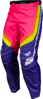 F-16 RAZE PANTS PURPLE/PINK/YELLOW SZ 34