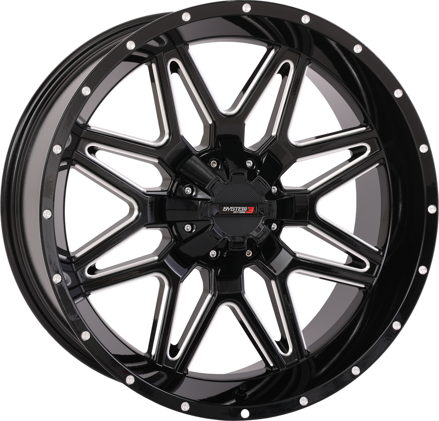 ST7 WHEEL 20X9 5+4 (0MM) 4/137 & 4/156 GLOSS BLK MILLED | 20S3-7435