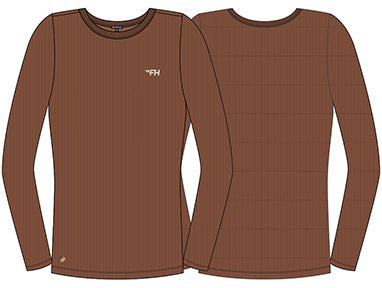 WMN FLT LS TEE CHESTNUT