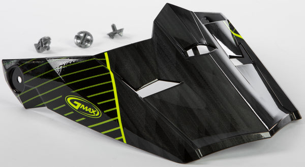 VISOR W/SCREWS COLFAX MX-46Y BLACK/HI-VIS YEL YS-YL | G046888