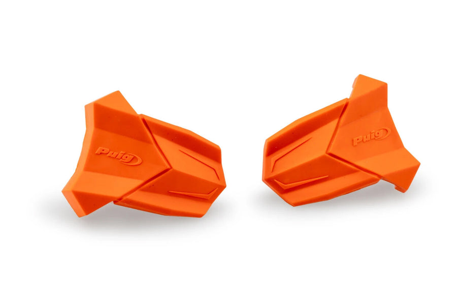 RUBBER END REPLACEMENT FRAME SLIDER R19 PAIR ORANGE