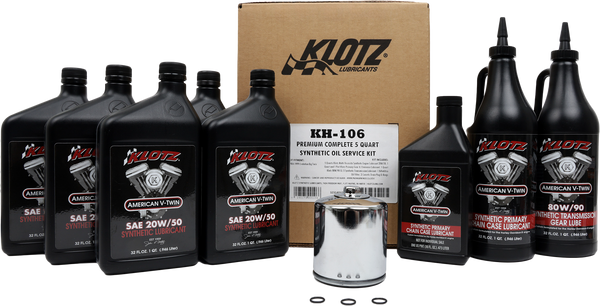 PREMIUM HARLEY DAVIDSON 4QT SYNTHETIC OIL CHANGE KIT | KH-106