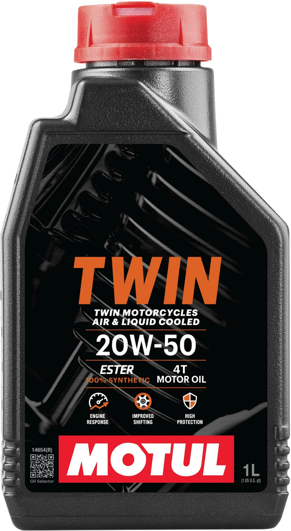 MOTUL TWIN 100% SYN OIL 20W50 1QT