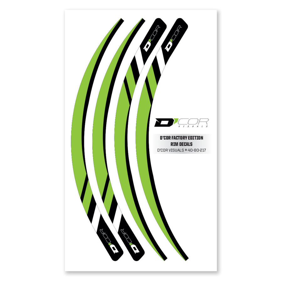 RIM DECALS GREEN 4 PC SET GRN RIM DECALS 4 PC SET
