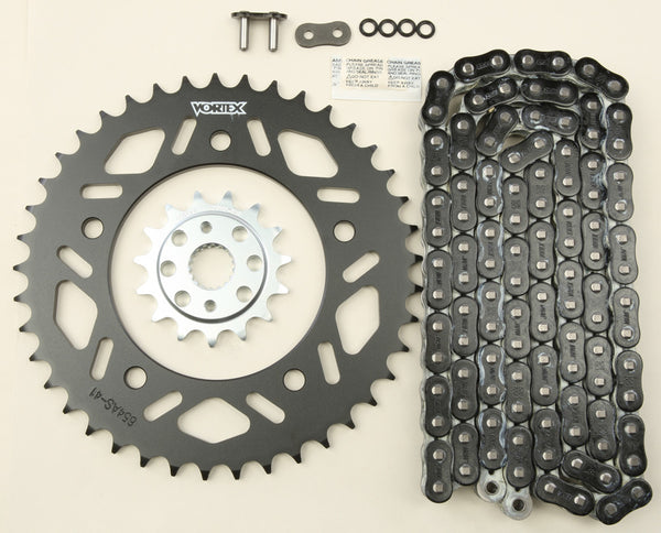 SPROCKET/CHAIN KIT STL/STL 15/41T SIL RX3 520-114L BLK
