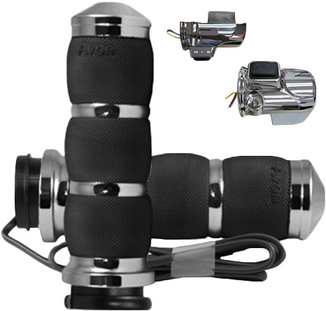 AIR CUSHION HEATED BLACK TWIST GRIP | AIR-90-AN-F24-H