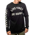 DIE HAPPY LS TEE BLACK