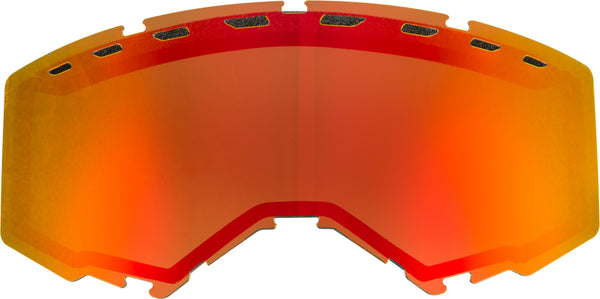 DUAL LENS WITH VENTS ADULT RED MIRROR/BROWN | FLB-025