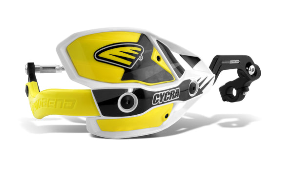CRM WRAP AROUND HANDGUARDS 7/8" CLAMP - WHITE/YELLOW
