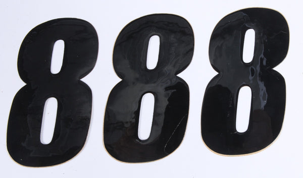 NUMBER 8 BLACK 4" 3/PK | 45-24-8