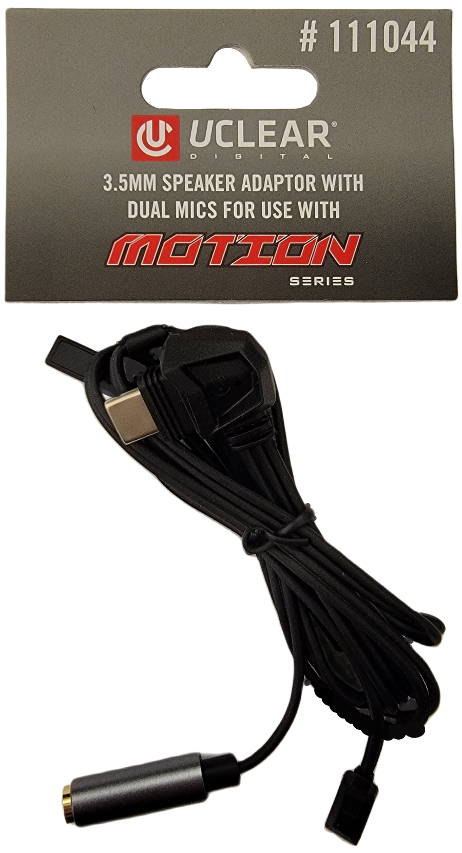 3.5MM SPEAKER ADAPTOR W/DUAL MICS FOR USE WITH MOTION SERIE | 111044