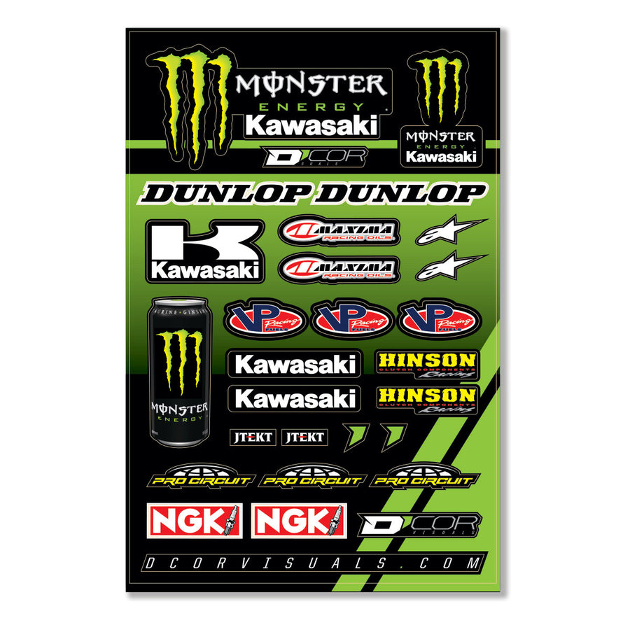 MONSTER KAW DECAL SHT12MIL MONSTER KAW RACING DECAL SHEET | 40-20-117