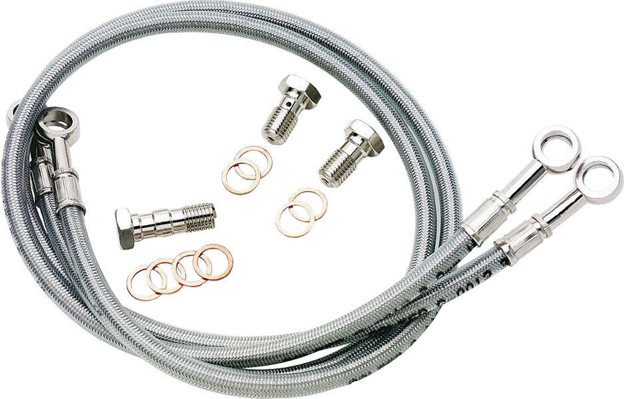 BRAKE LINE FRONT SILVER KAW