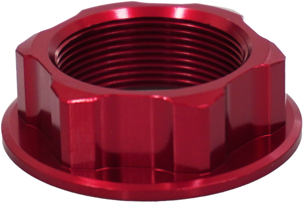 STEERING STEM NUT RED HON/YAM/SUZ | FXSN 10100 99RD