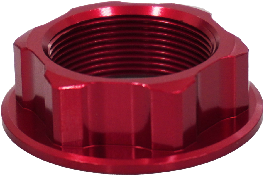 STEERING STEM NUT RED HON/YAM/SUZ | FXSN 10100 99RD