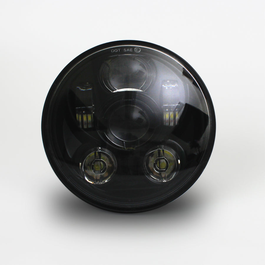 HEADLIGHT 5.75" BLACK 6 PROJECTOR